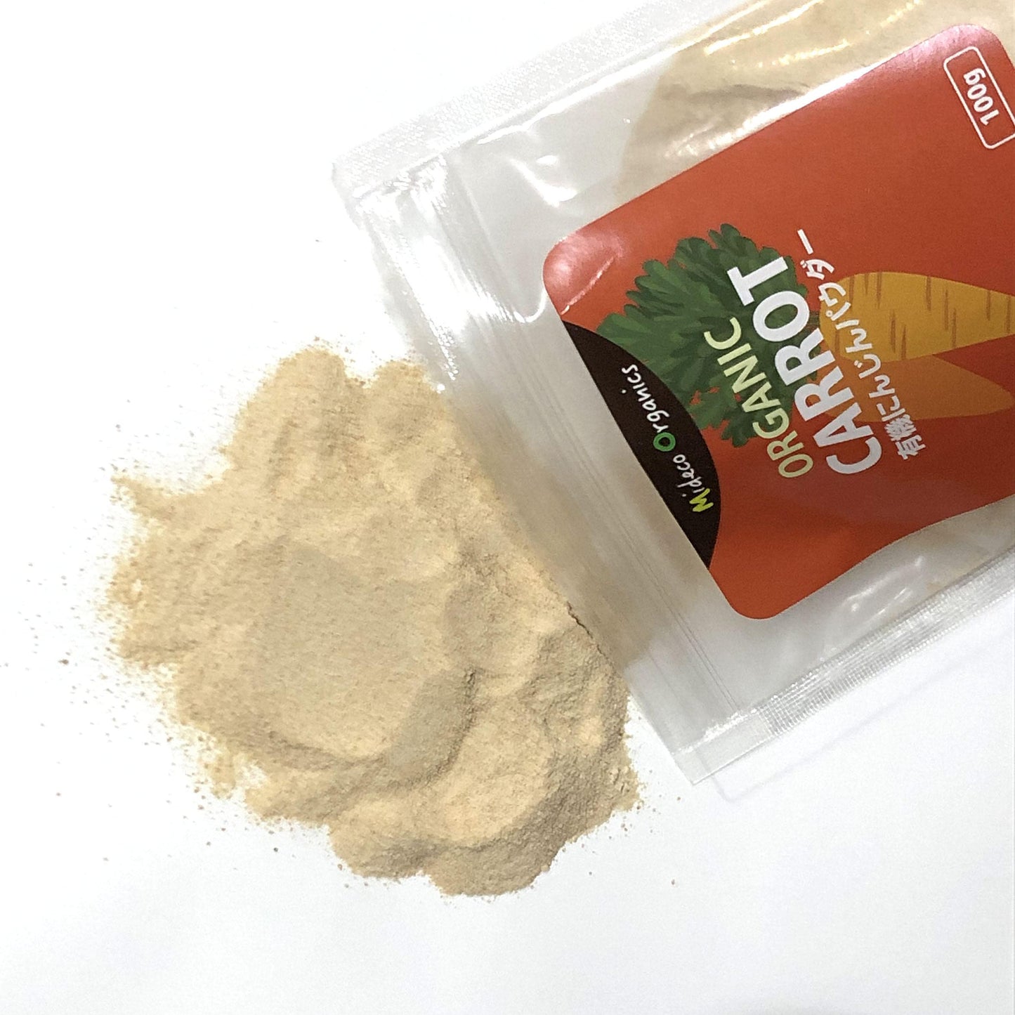 有機JAS認証にんじん粉　「有機人参パウダー」 Organic Carrot Powder